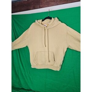 Levis Mens XS Yellow Pullover Hoodie Sweatshirt Relaxed Fit Cotton Blend Fleece